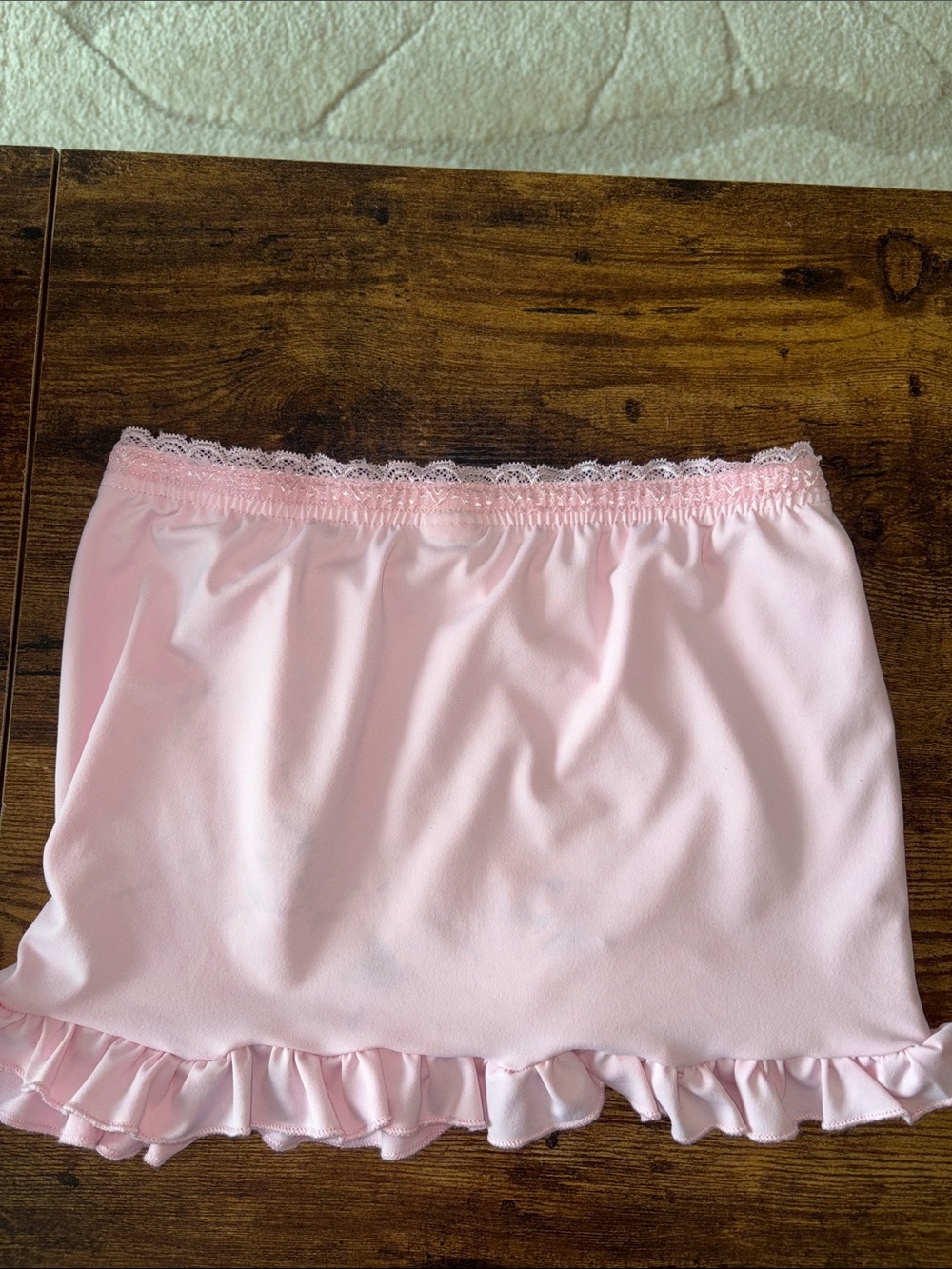 Women’s Pink Lace-Trim Sleep Skirt - Picture 2 of 3
